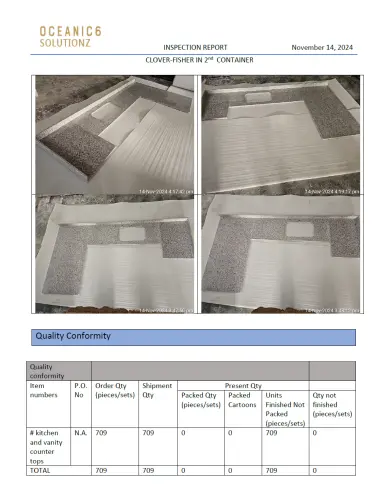 Quality Control Inspection Report Page 1